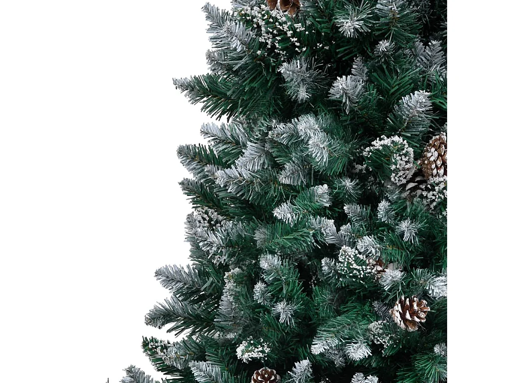 Weihnachtsbaum mit Tannenzapfen und weißem Schnee 240 cm