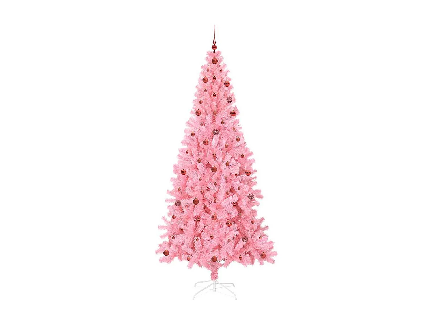 Sapin de Noël avec 300 LED avec support Rose 240 cm PVC