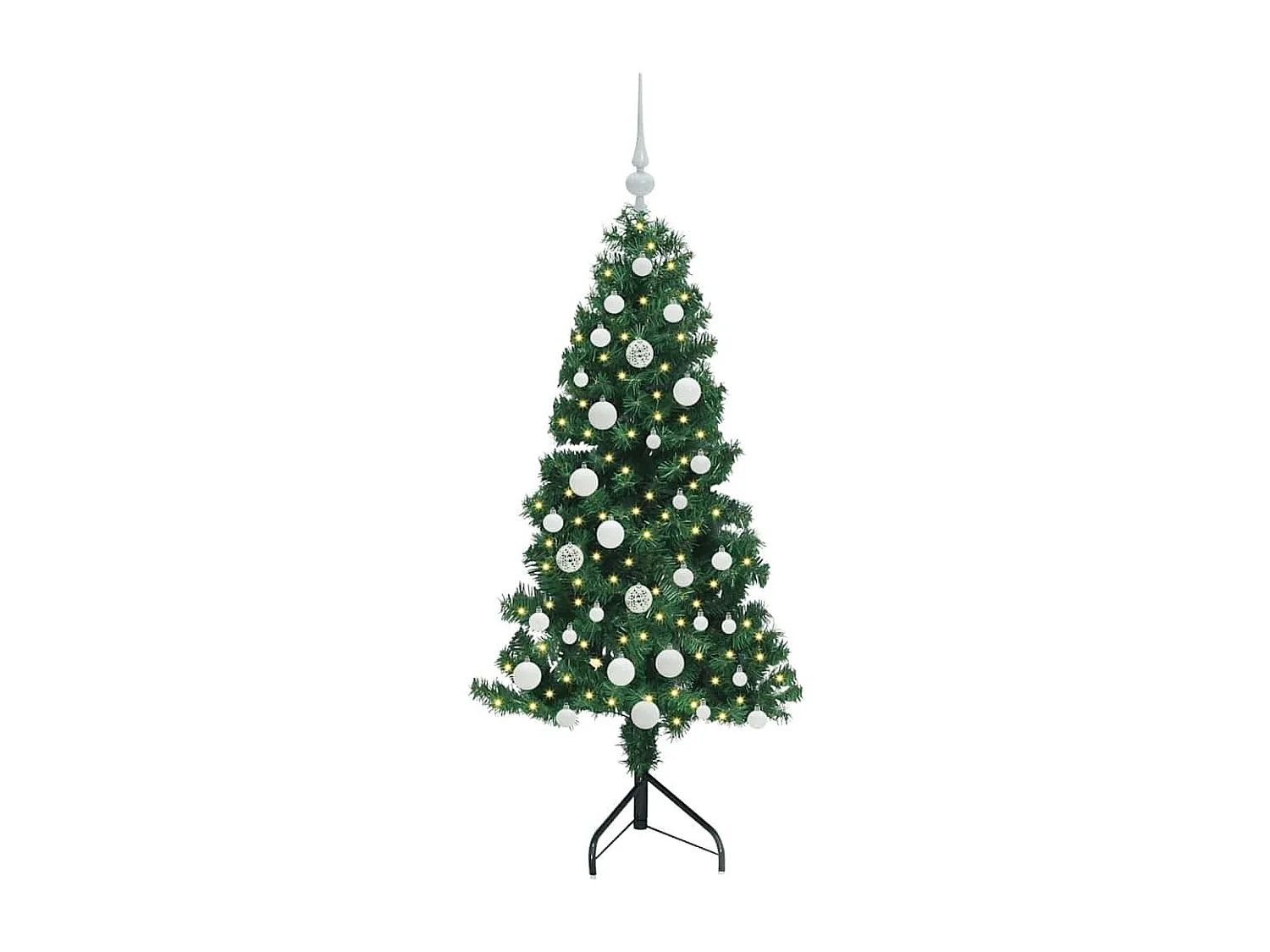 Kunstkerstboom hoek Groen 150 cm PVC en metaal