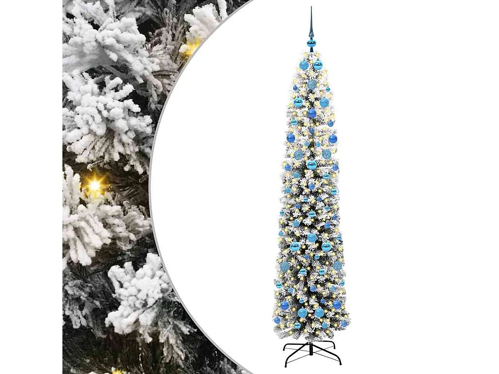 Kunstkerstboom Groen 210 cm PVC en staal en kunststof