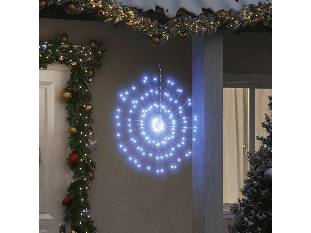 Luce a stella di Natale 140 LED 4 pezzi bianco freddo 17 cm