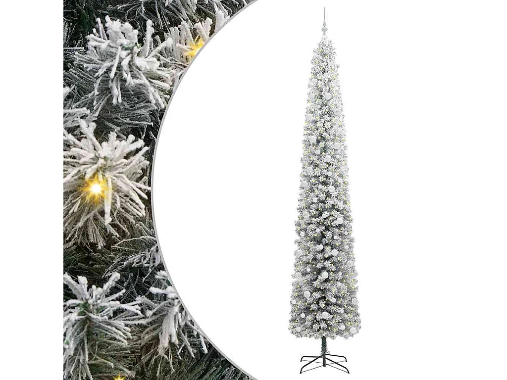 Künstlicher Weihnachtsbaum Grün 270 cm PVC und Stahl und Kunststoff