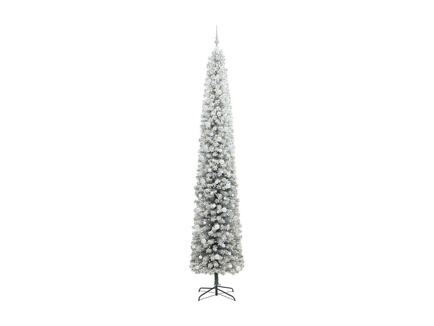 Künstlicher Weihnachtsbaum Grün 270 cm PVC und Stahl und Kunststoff