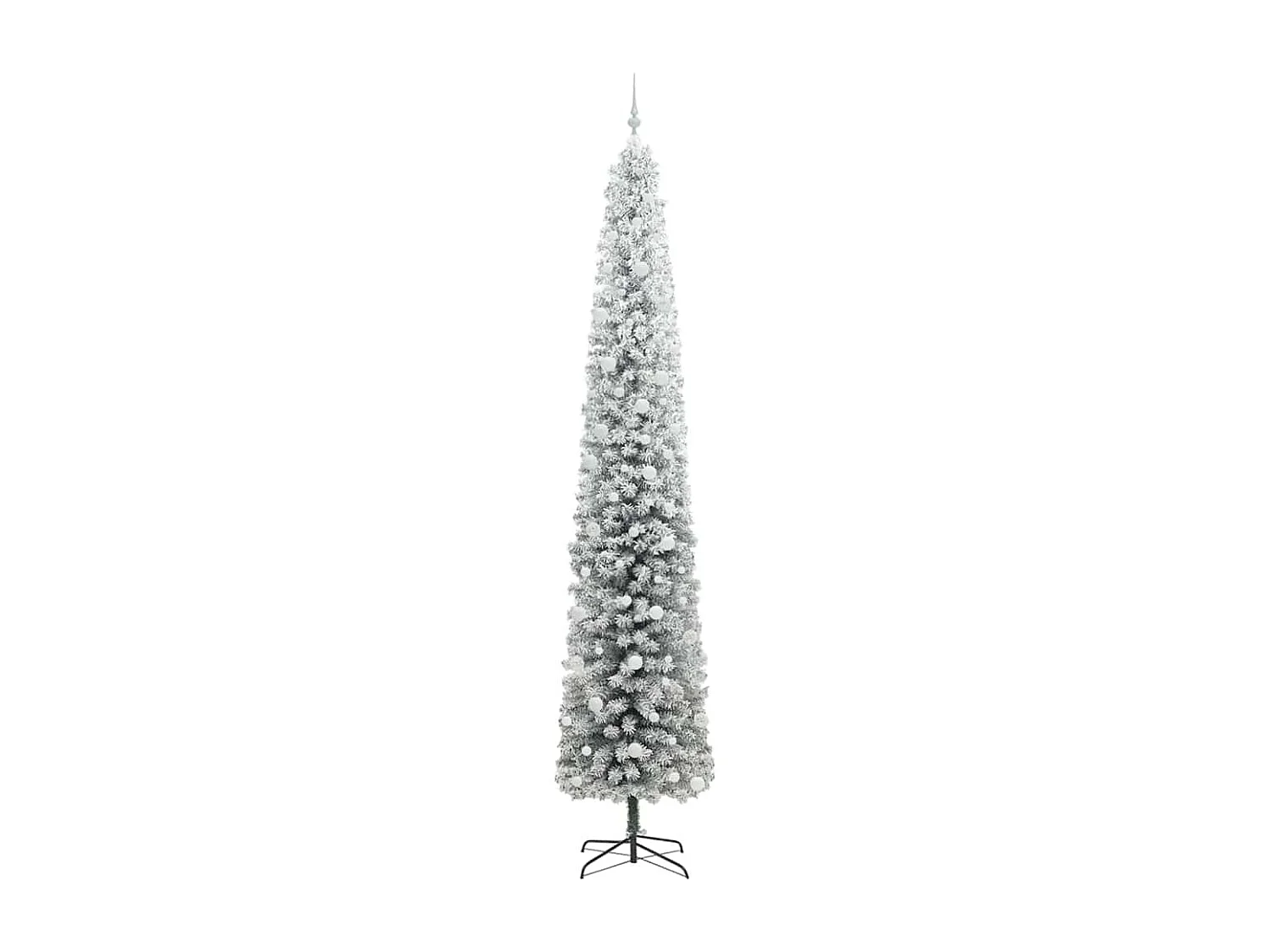 Künstlicher Weihnachtsbaum Grün 270 cm PVC und Stahl und Kunststoff