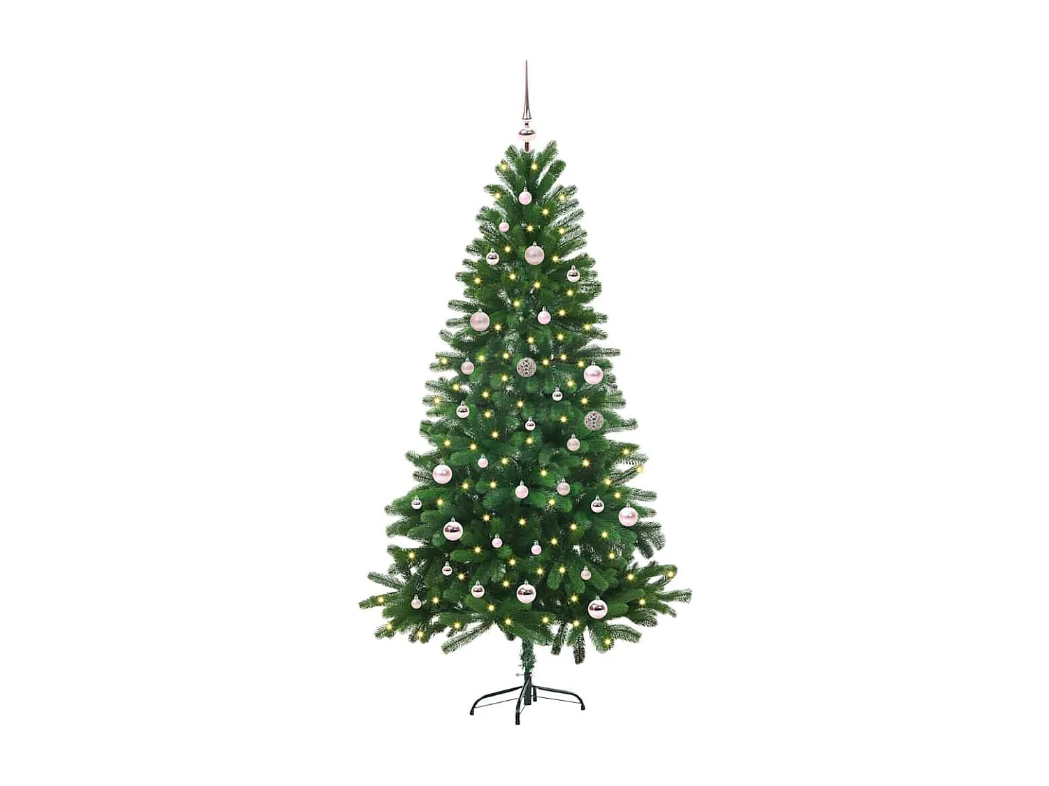 Albero di Natale con 150 LED con supporto Verde 150 cm PE