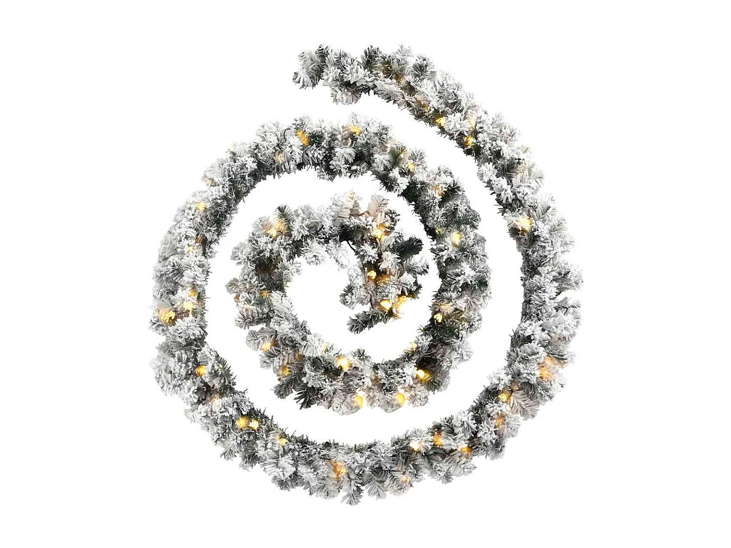 Guirlande de Noël avec lumières LED vert 20 m PVC