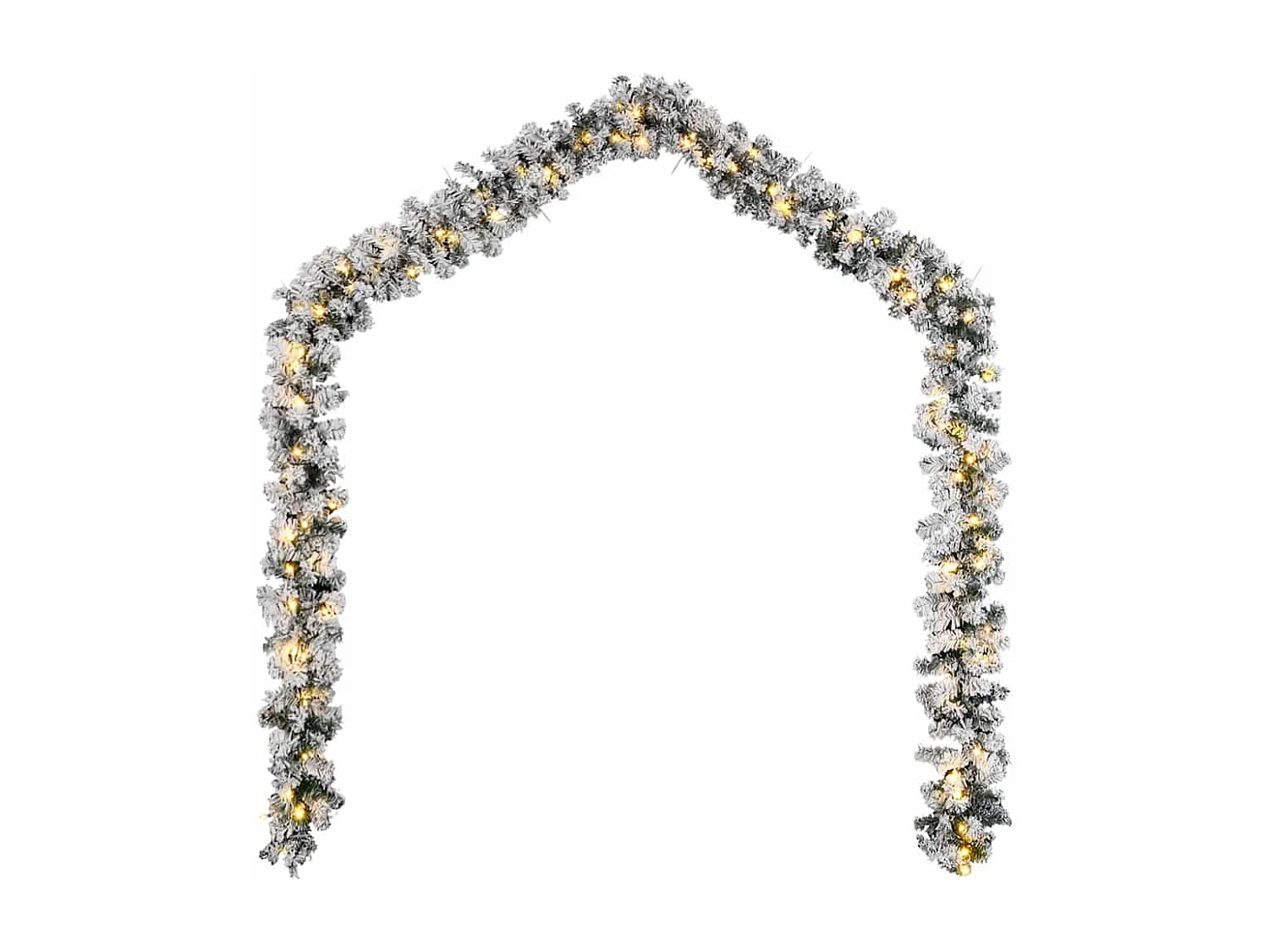 Guirlande de Noël avec lumières LED vert 20 m PVC