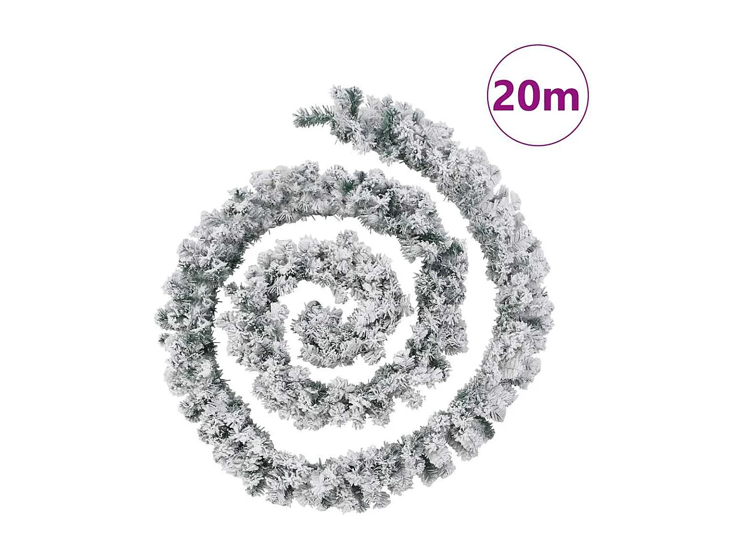 Guirlande de Noël avec lumières LED vert 20 m PVC