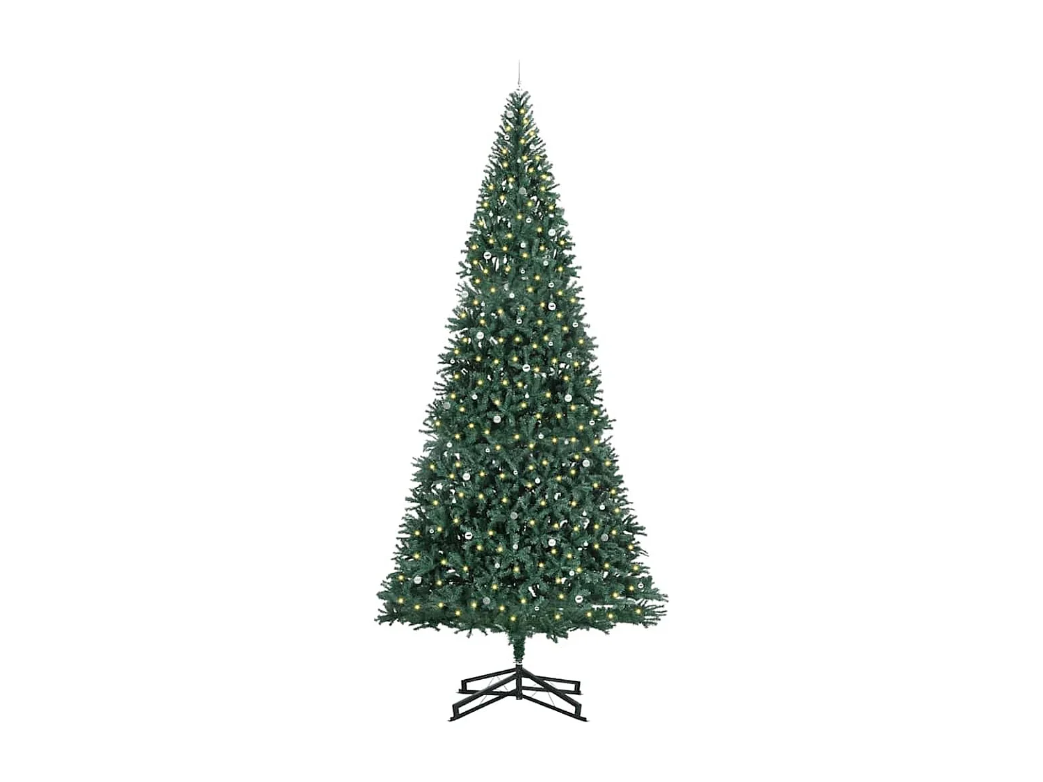 Albero di Natale artificiale preilluminato con set di palline
