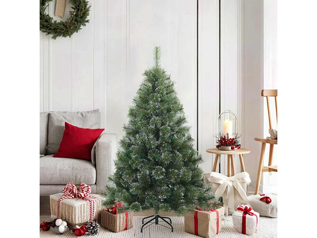 Sapin de Noël artificiel à branches pliantes, duveteux de neige