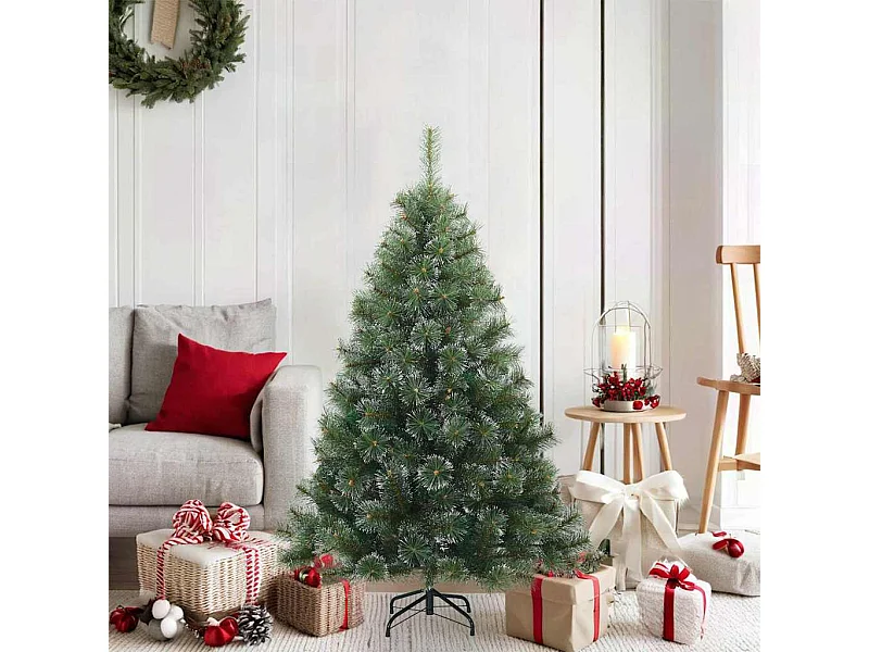 Sapin de Noël artificiel à branches pliantes, duveteux de neige