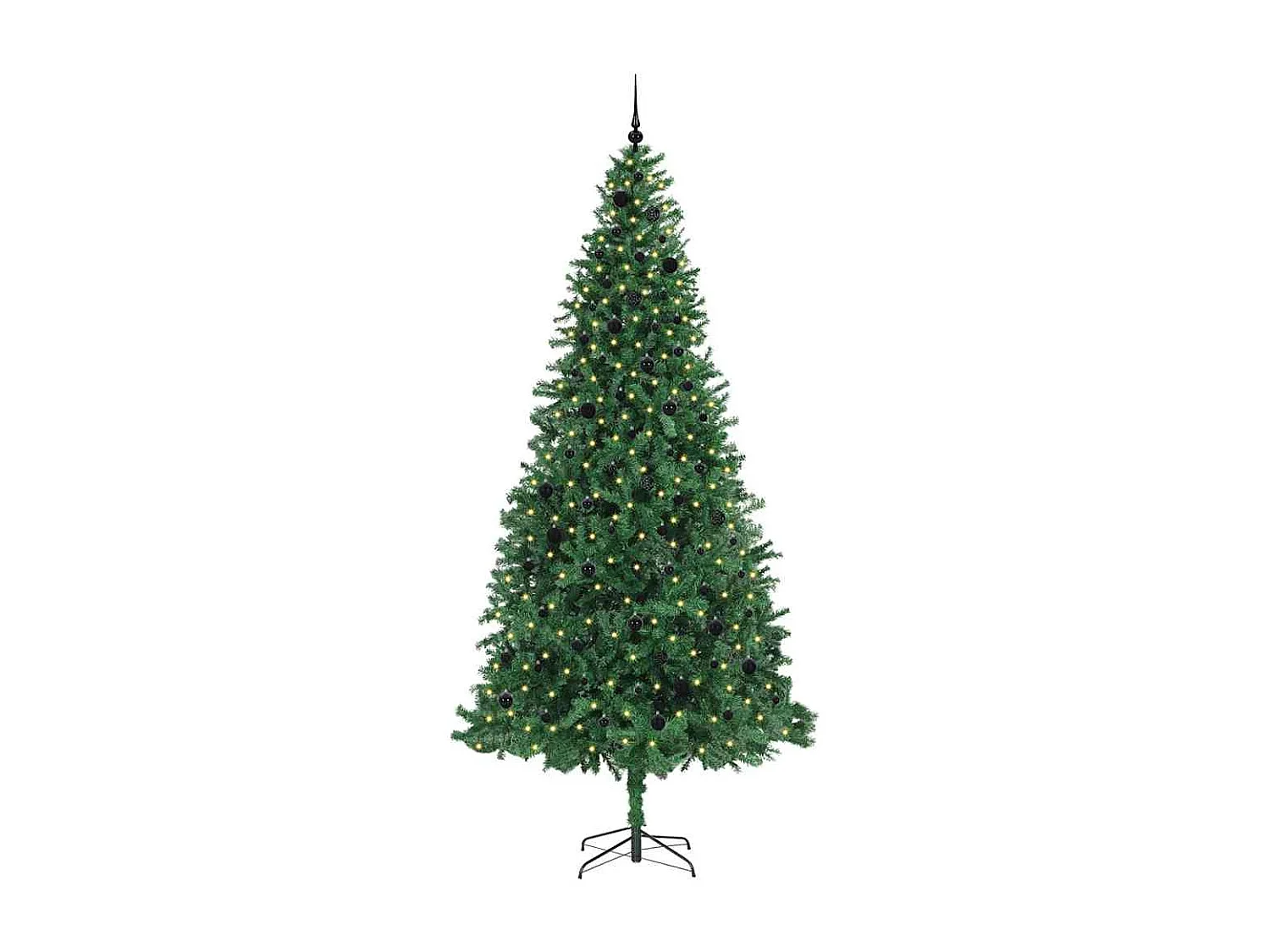 Künstlicher Weihnachtsbaum Grün 300 cm PVC, Metall und Kunststoff