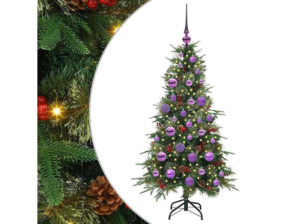 Sapin de Noël Artificiel à Branches Articulées Vert 120 cm