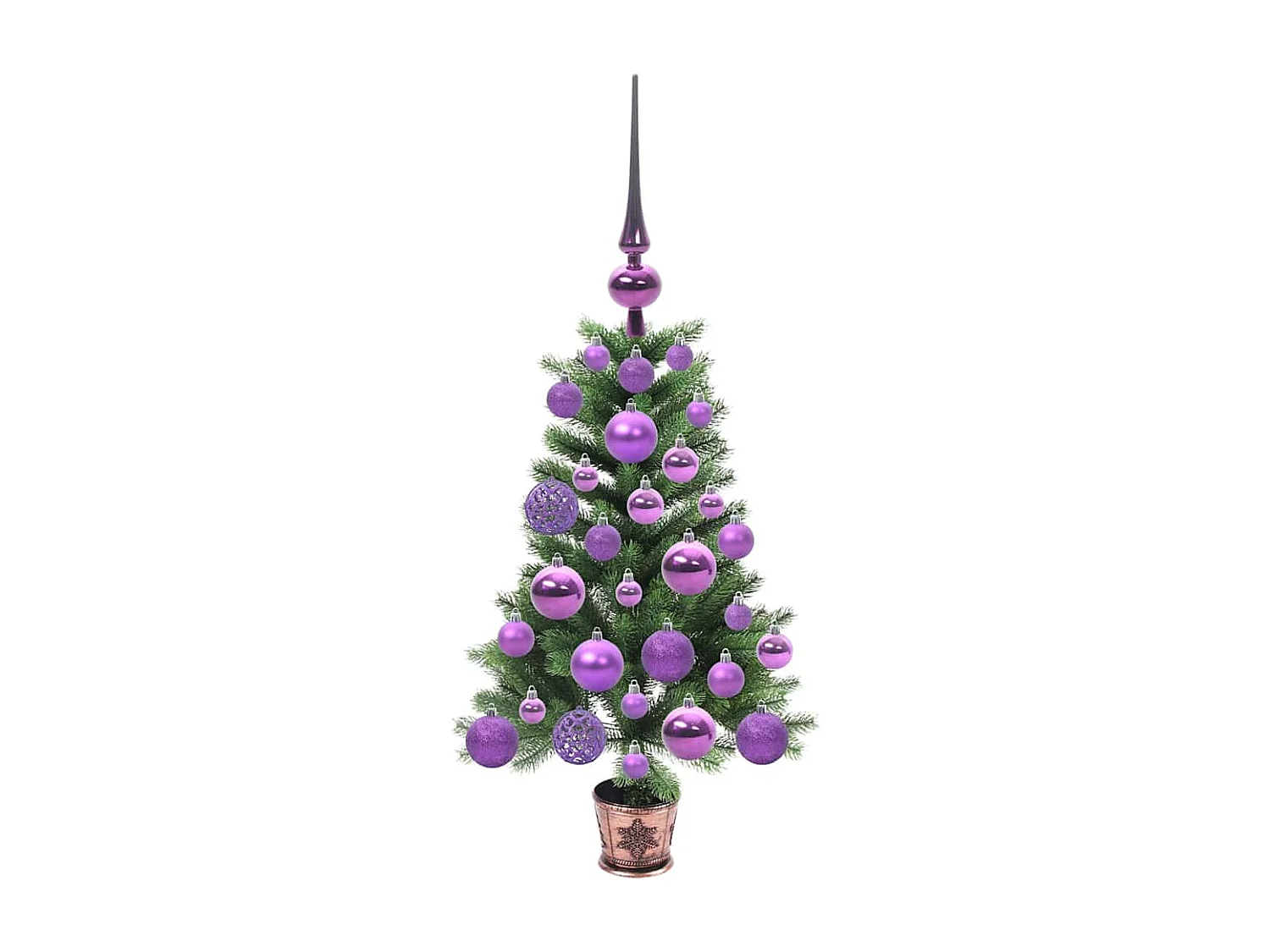 Sapin de Noël avec 150 LED avec support Vert 65 cm PE