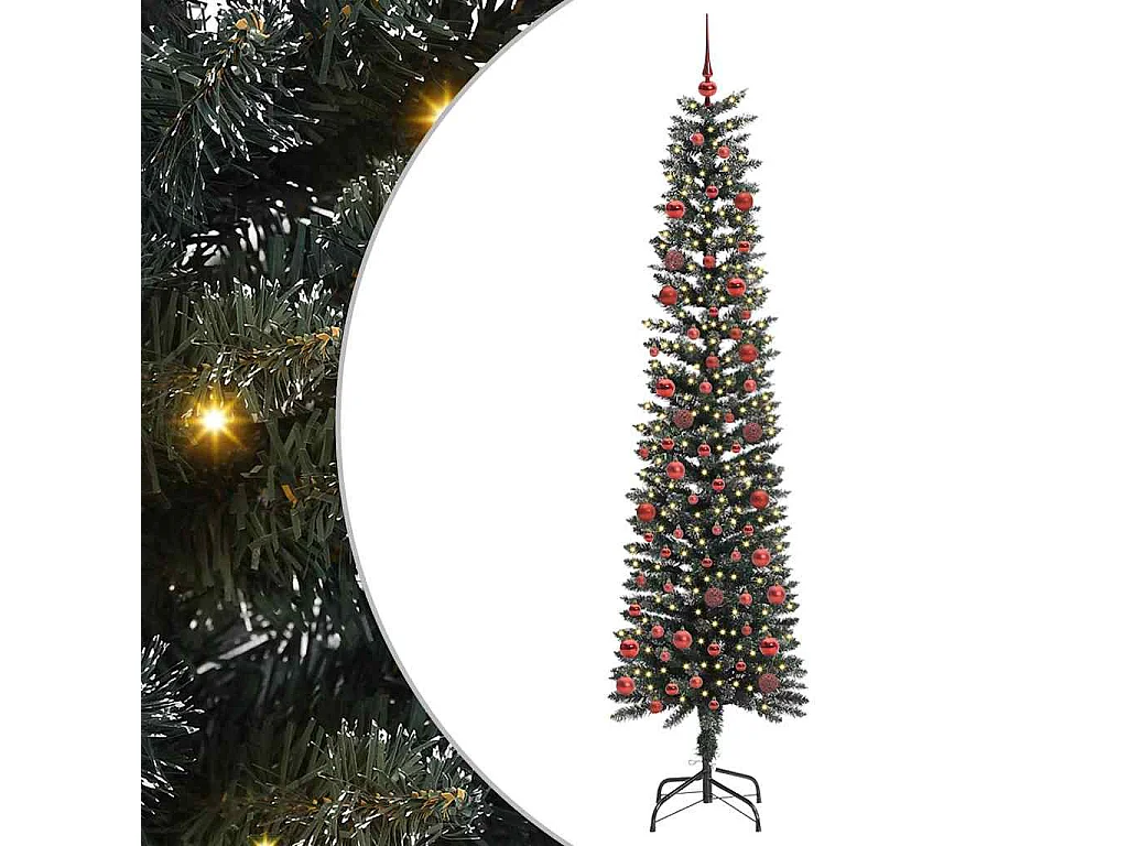 Albero di Natale artificiale con 300 LED Verde 58 x 58 x 210 cm