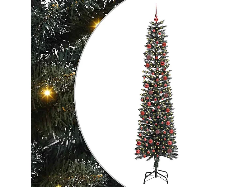 Albero di Natale artificiale con 300 LED Verde 58 x 58 x 210 cm
