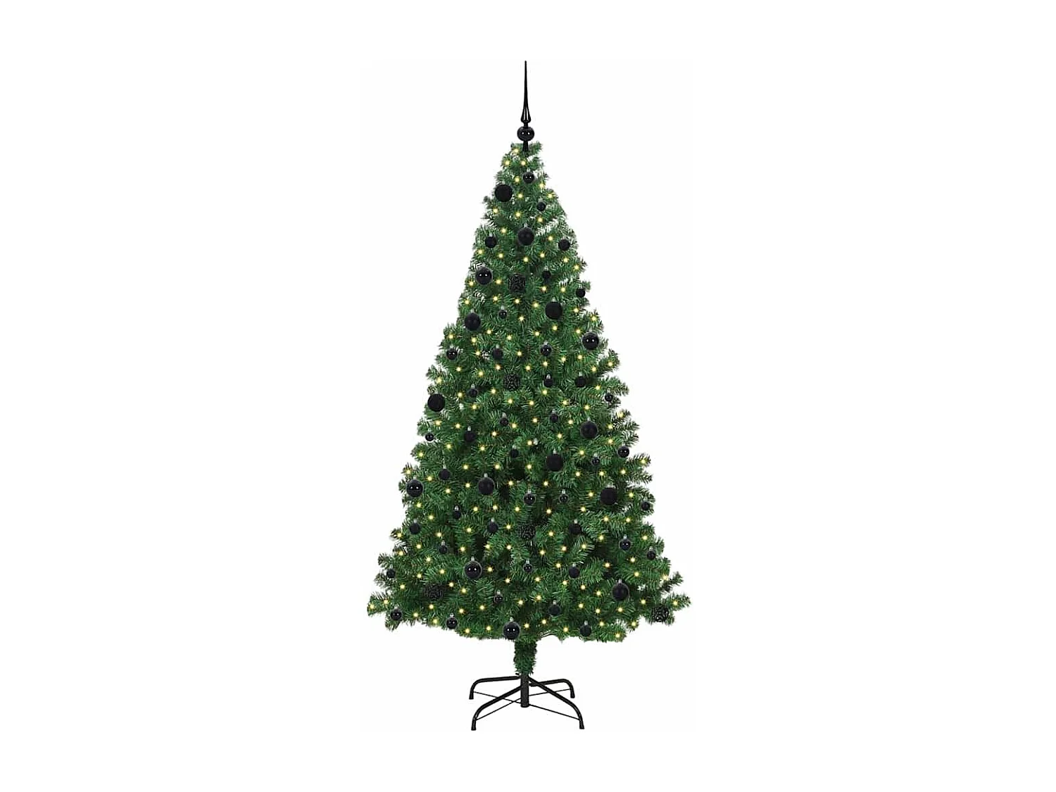 Künstlicher Weihnachtsbaum Grün 210 cm PVC, Stahl und Kunststoff