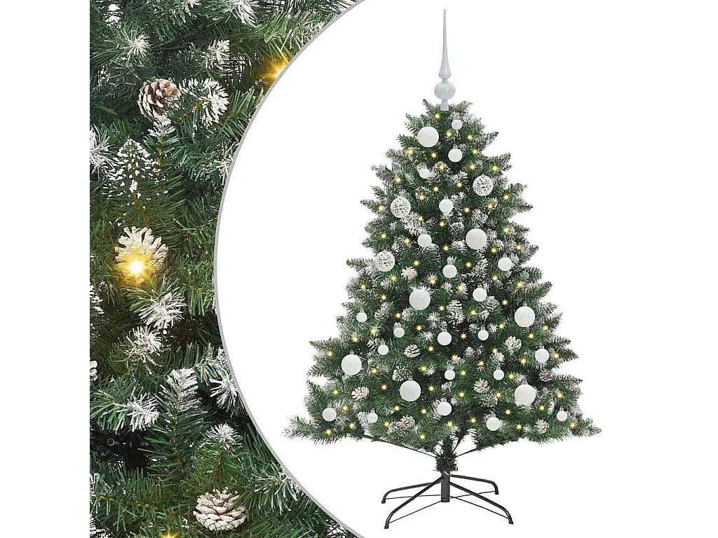 Albero di Natale artificiale con 150 LED Verde 85 x 85 x 120 cm