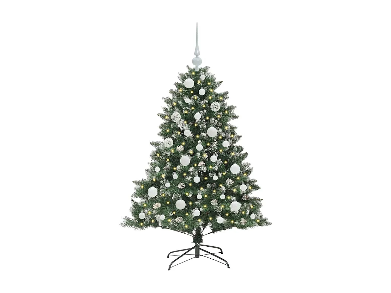 Albero di Natale artificiale con 150 LED Verde 85 x 85 x 120 cm