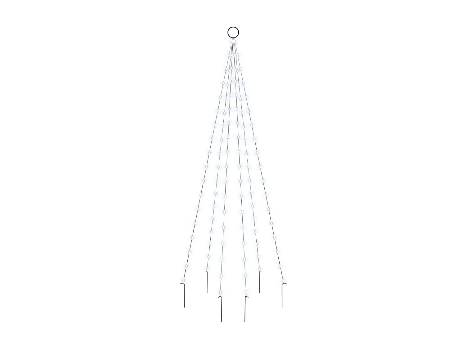 Sapin de Noël sur mât de drapeau 108 LED Blanc froid 180 cm