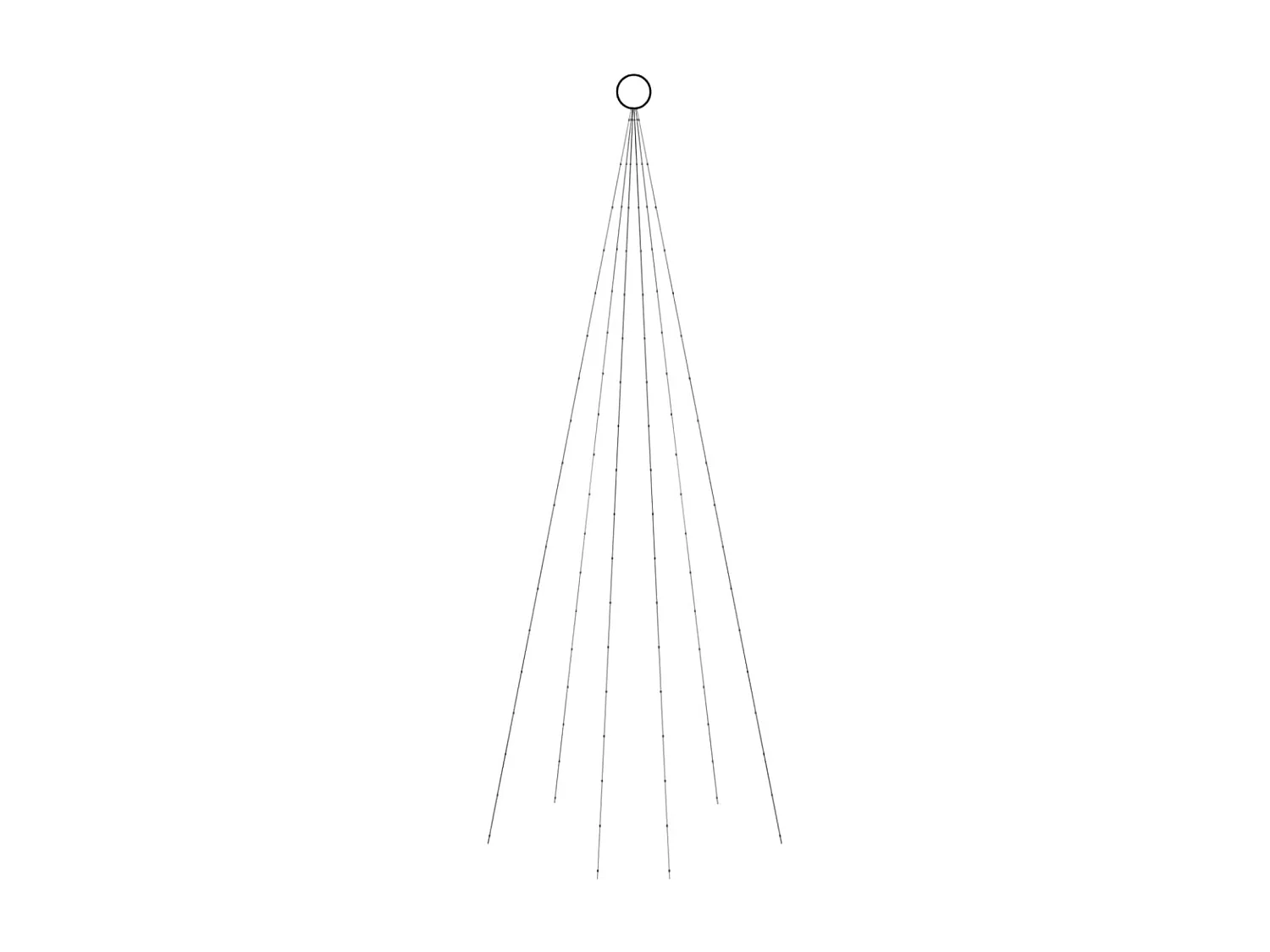 Sapin de Noël sur mât de drapeau 108 LED Blanc froid 180 cm