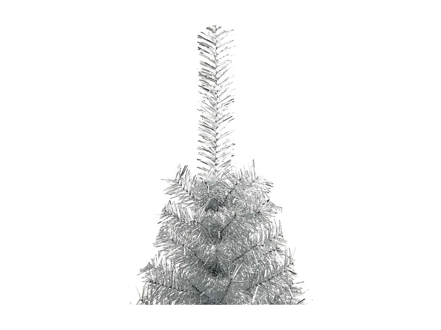 Voorverlichte kunstkerstboom zilver 120cm PET
