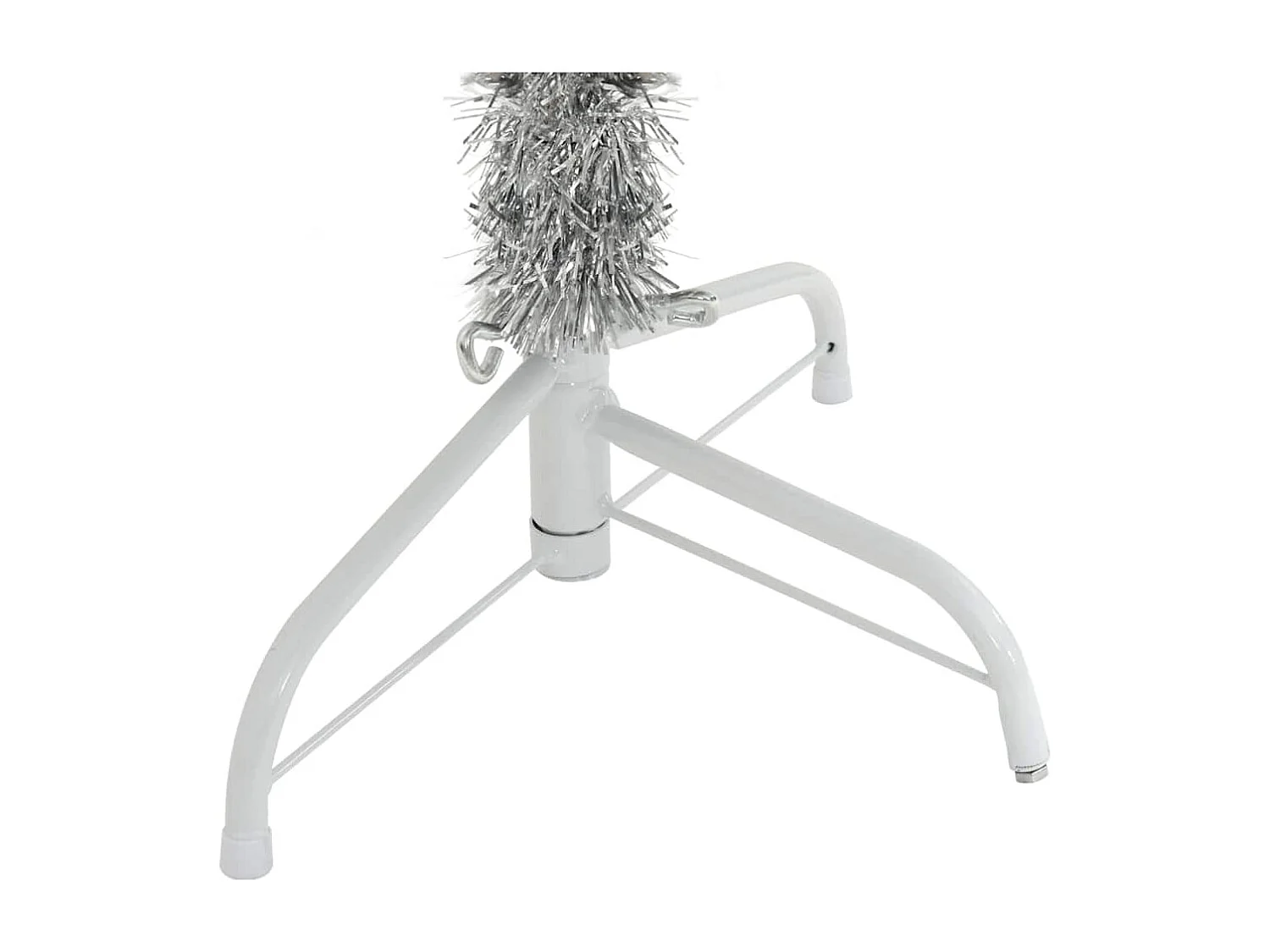 Voorverlichte kunstkerstboom zilver 120cm PET
