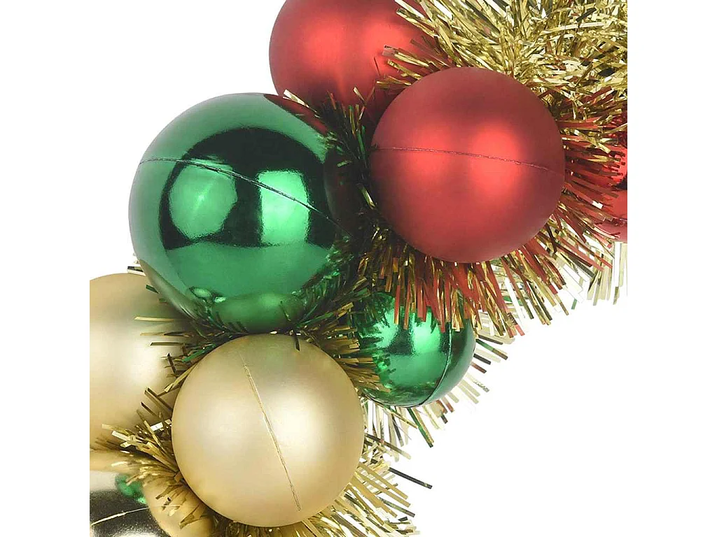 Couronnes de Boules de Noël 2 pcs Multicolore 33 x 33 x 7 cm