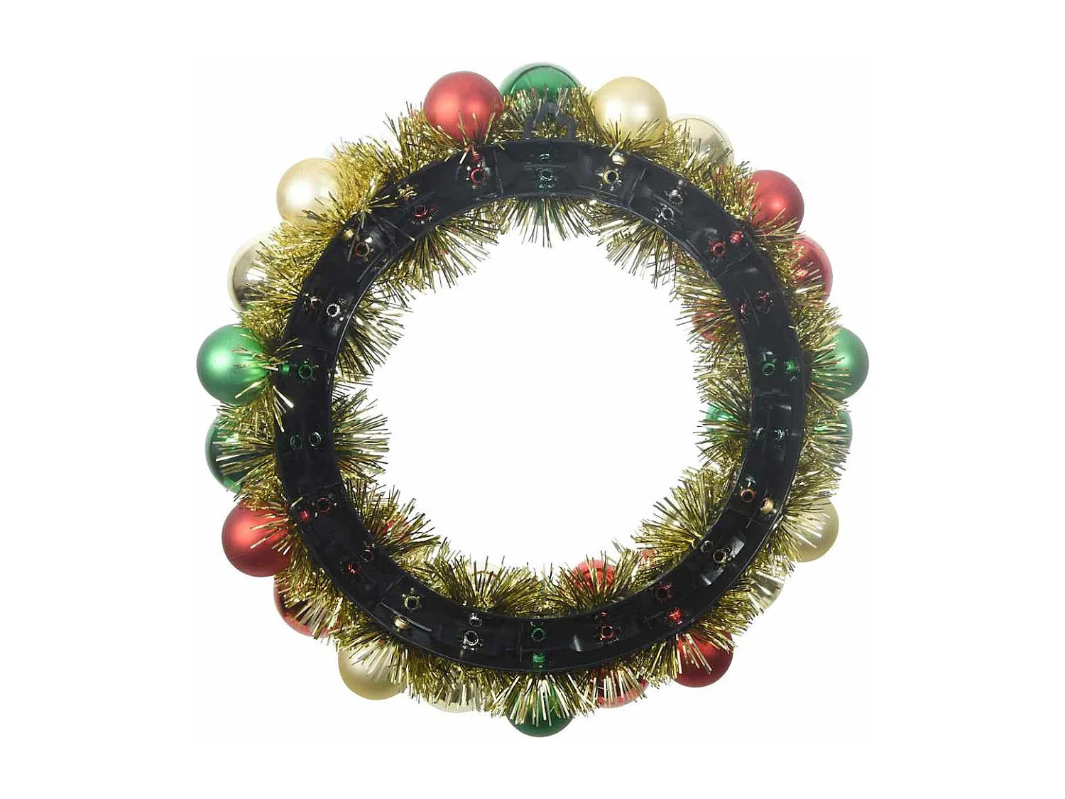 Couronnes de Boules de Noël 2 pcs Multicolore 33 x 33 x 7 cm