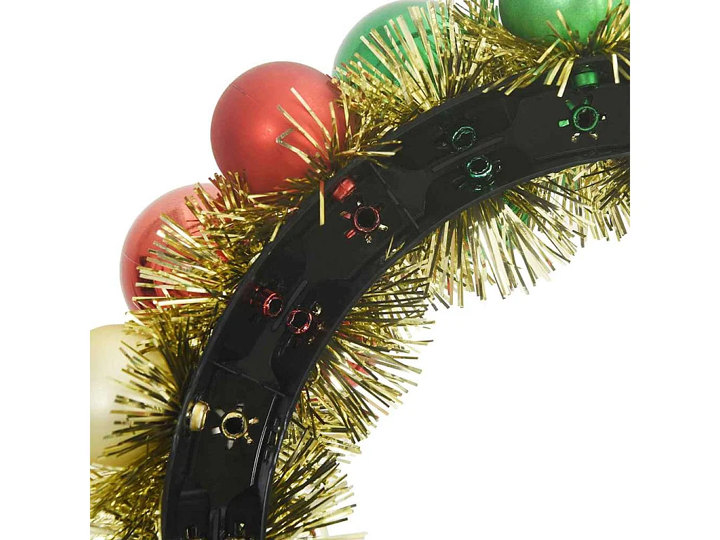 Couronnes de Boules de Noël 2 pcs Multicolore 33 x 33 x 7 cm