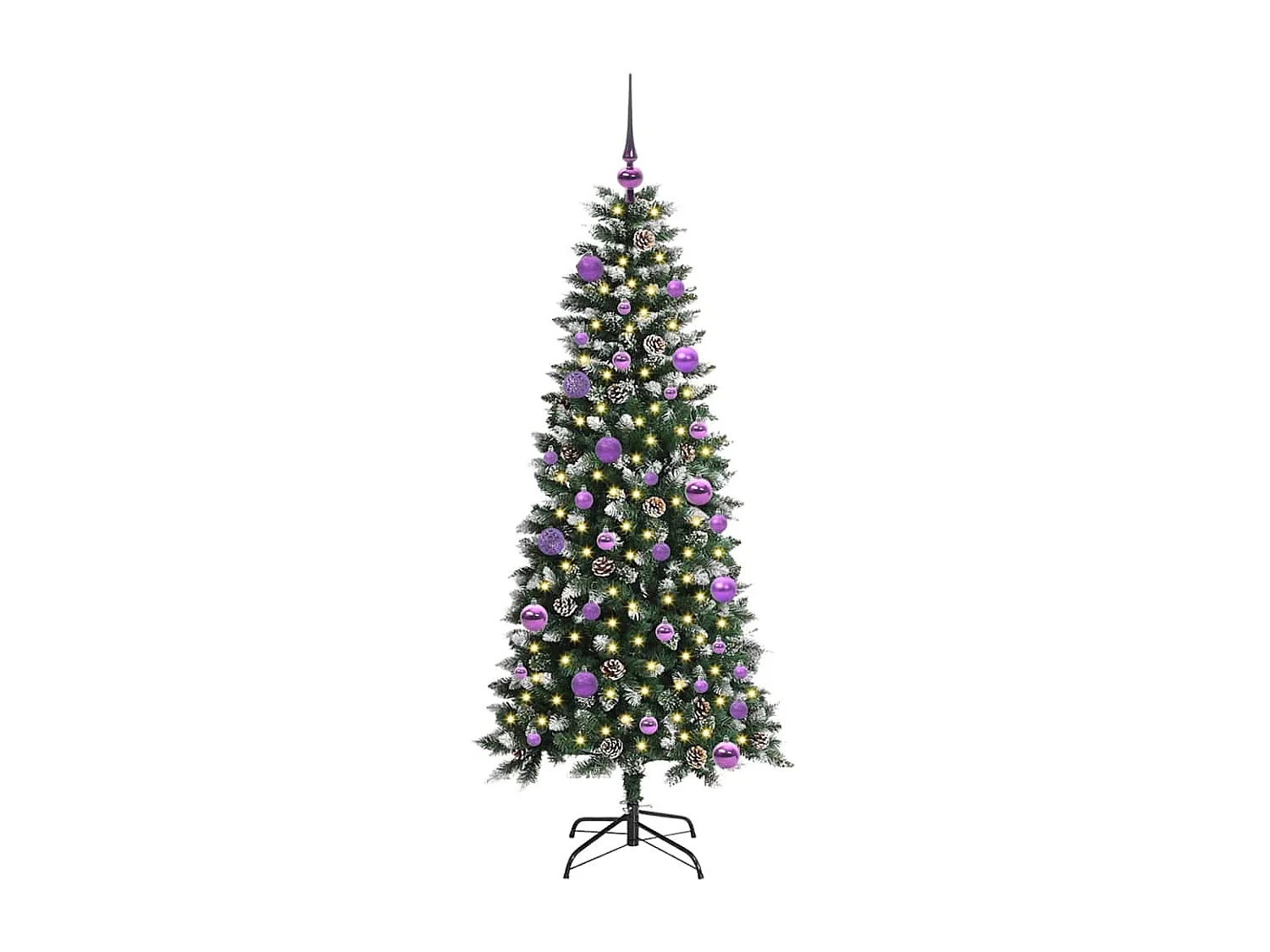 Künstlicher Weihnachtsbaum mit 150 LEDs Grün 66 x 66 x 150 cm
