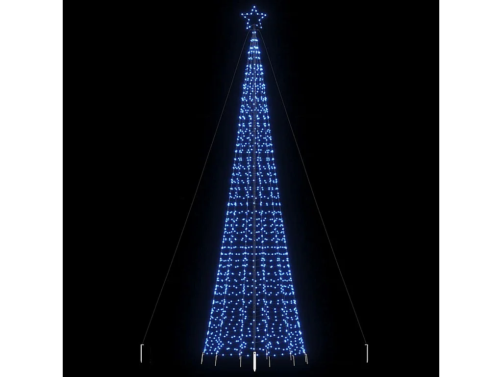 Sapin de Noël à LED avec pointes 1534 LED bleu 500 cm