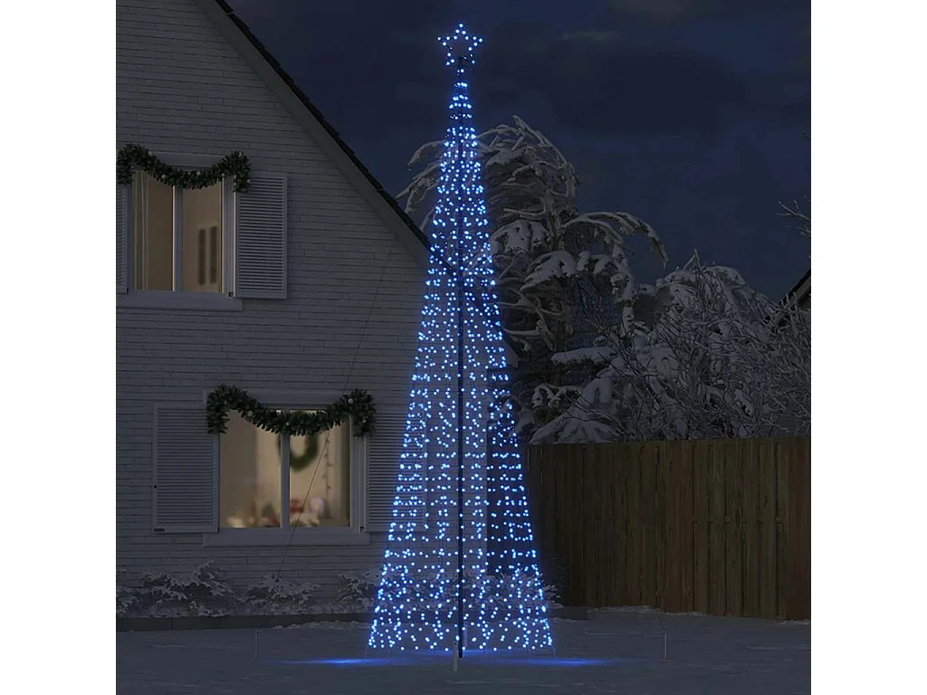 Sapin de Noël à LED avec pointes 1534 LED bleu 500 cm