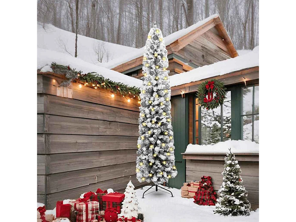 Sapin de Noël artificiel Vert 240 cm PVC et acier et plastique