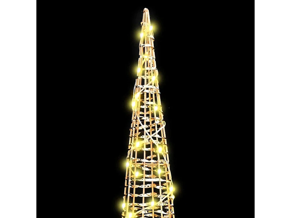 Sapin de Noël avec 90 LED 3 pcs Blanc chaud 20 x 20 x 80 cm PET