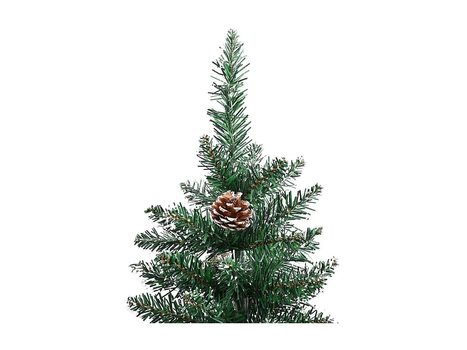Albero di Natale sottile con 300 LED verde e bianco 180 cm