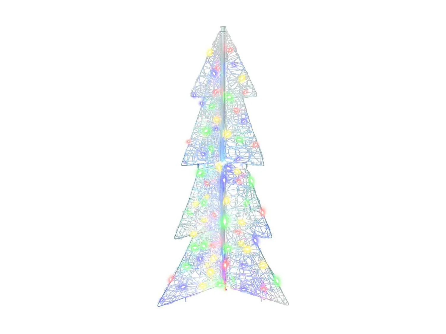 Sapin de Noël avec 100 LED Multicolore 120 cm Acrylique