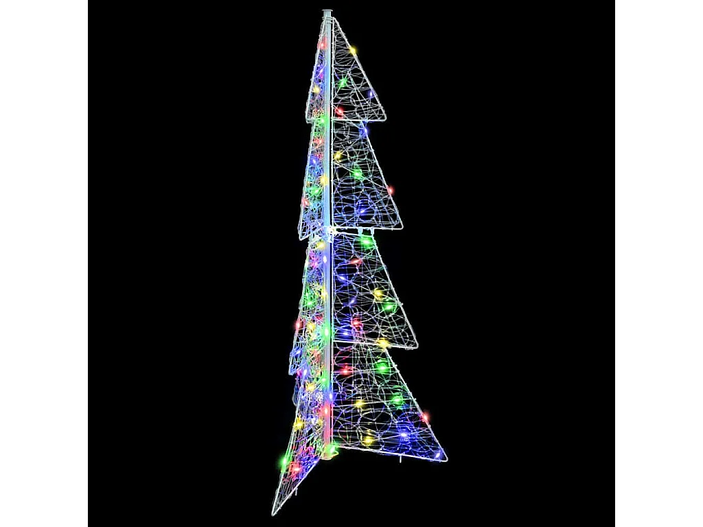 Sapin de Noël avec 100 LED Multicolore 120 cm Acrylique