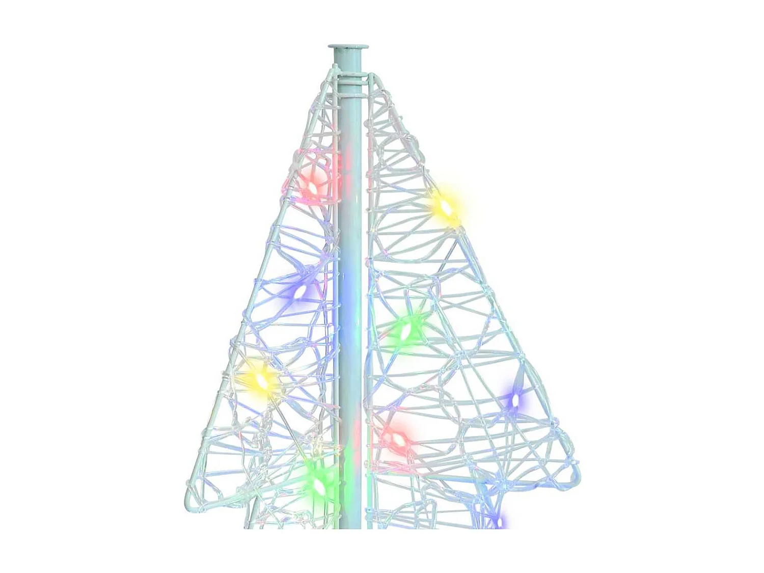 Sapin de Noël avec 100 LED Multicolore 120 cm Acrylique