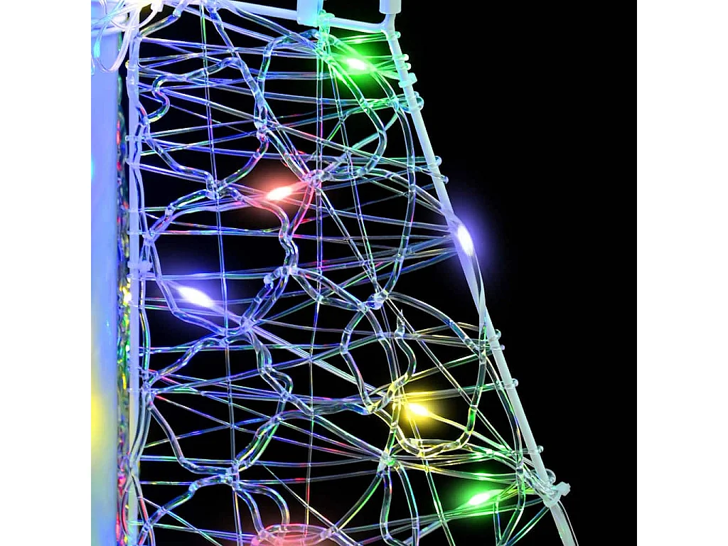 Sapin de Noël avec 100 LED Multicolore 120 cm Acrylique