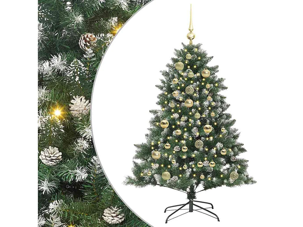 Albero di Natale artificiale con 150 LED Verde 85 x 85 x 120 cm