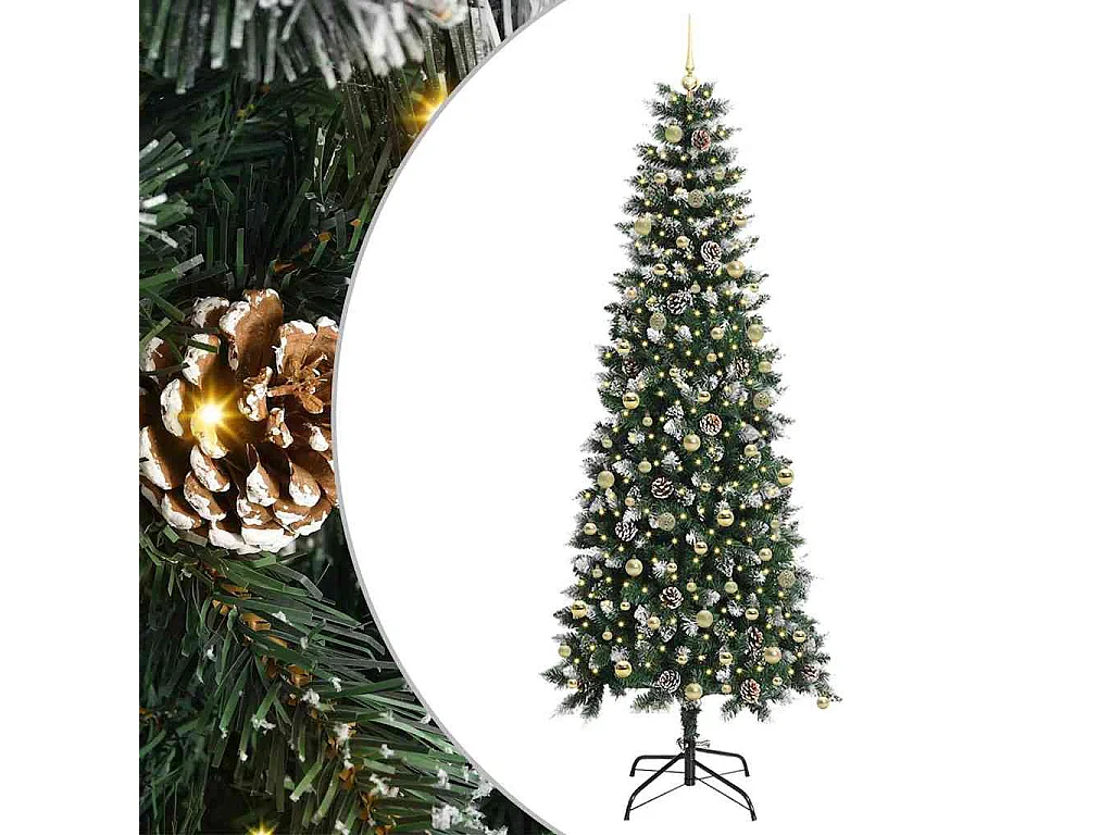 Sapin de Noël artificiel avec 300 LED Vert 96 x 96 x 240 cm