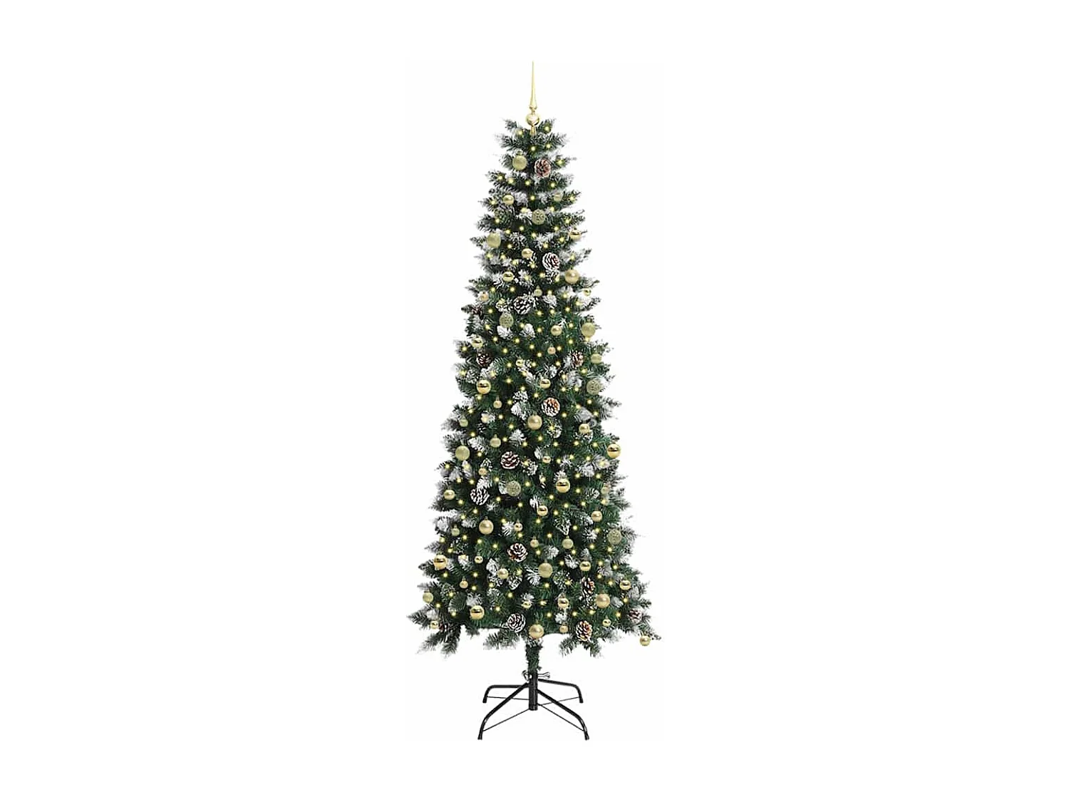 Sapin de Noël artificiel avec 300 LED Vert 96 x 96 x 240 cm