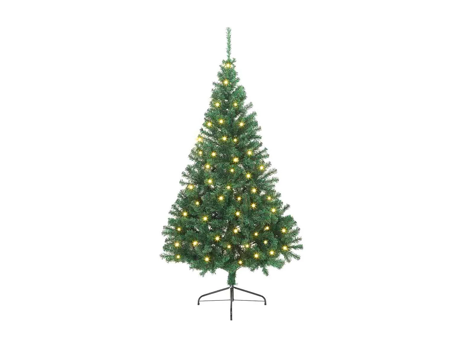 Künstlicher Weihnachtsbaum mit Beleuchtung, Grün, 240 cm, PVC