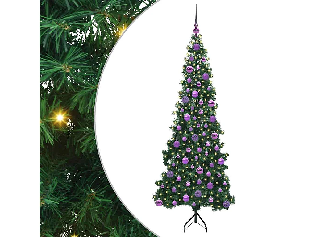 Kunstkerstboom hoek Groen 180 cm PVC en metaal
