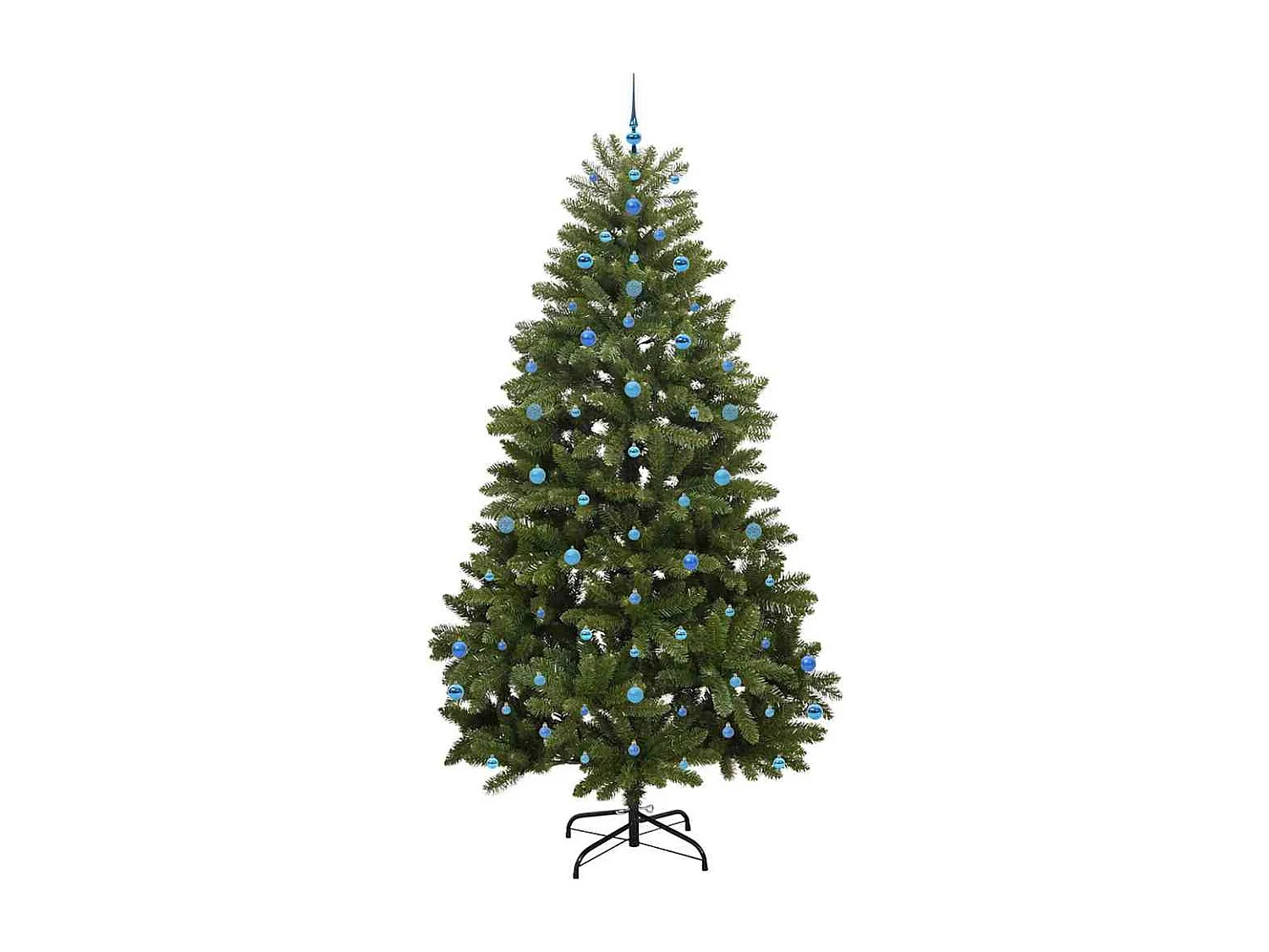 Sapin de Noël artificiel avec 300 LED Vert 270 cm PVC et métal