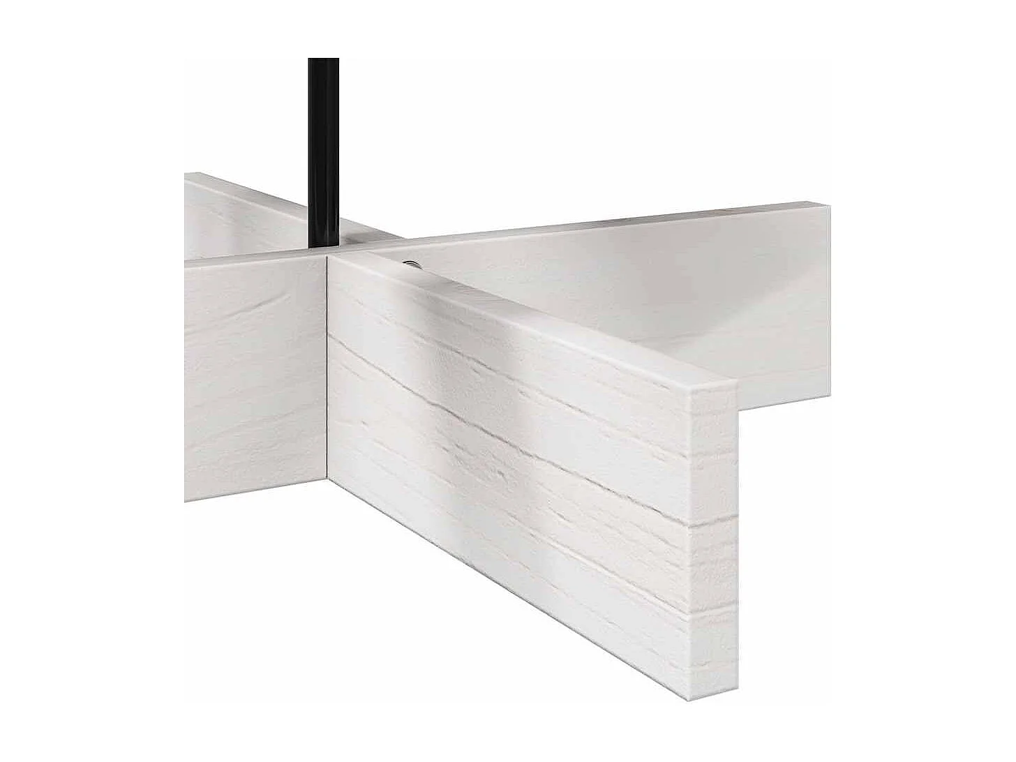 Albero di Natale in legno per decorazione bianco 100 cm pino massiccio