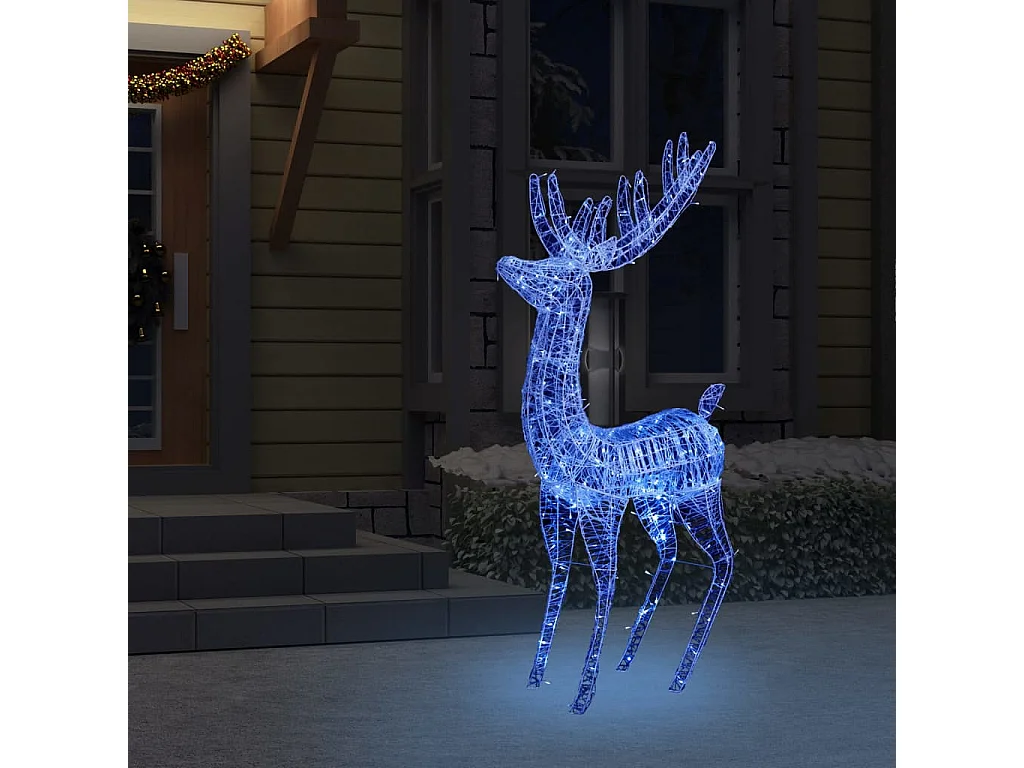 Renne de Noël XXL Acrylique 250 LED 180 cm Bleu