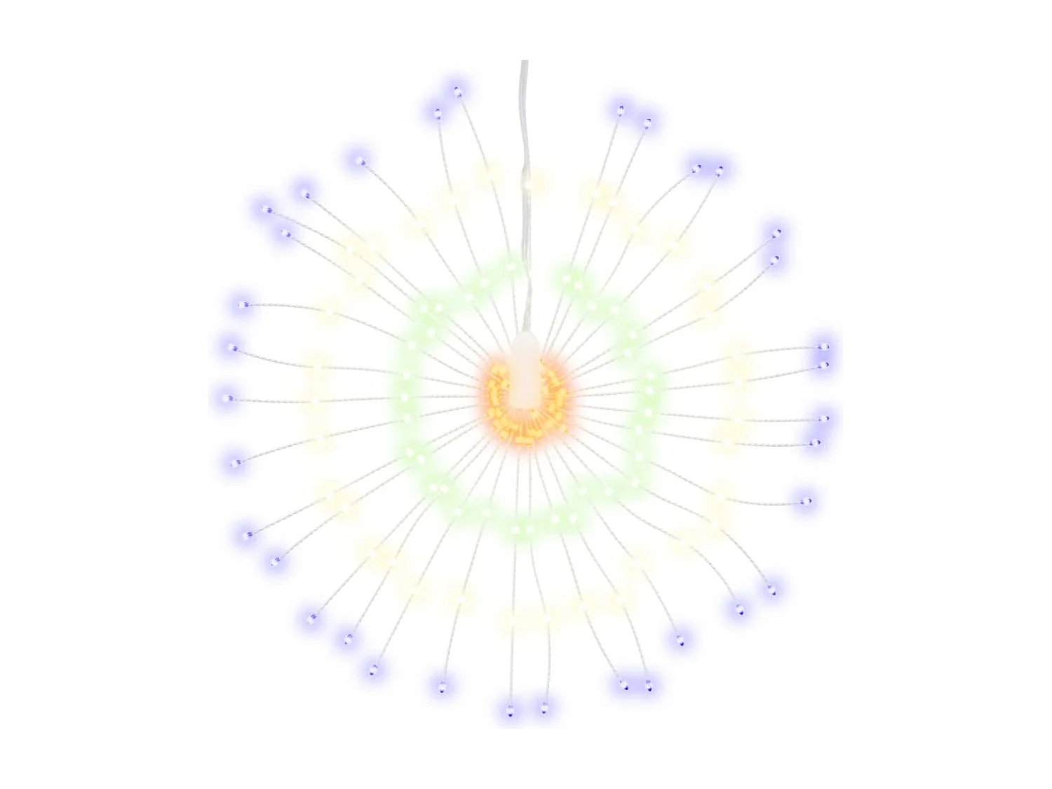 Luci natalizie a stella 140 LED 2 pezzi multicolore 17 cm
