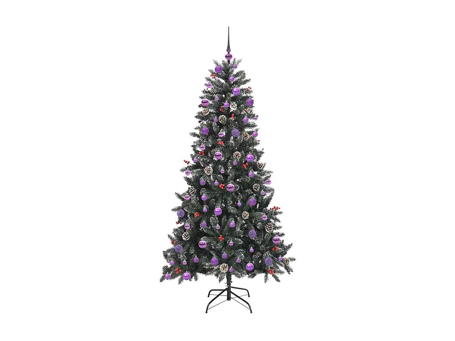 Sapin de Noël artificiel avec 300 LED Vert 114 x 114 x 210 cm